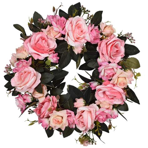 artificial rose flower wreath door wreath   fake rose spring