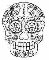 Mandala Tete Mexicaine Squelette Catrin Mexicain Coloring Coloriages Dentelle sketch template