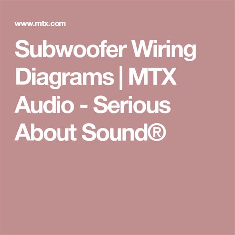 subwoofer wiring diagrams     audio   sound
