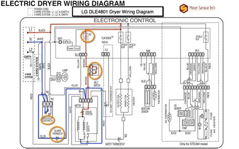 dryer door switch wiring diagram