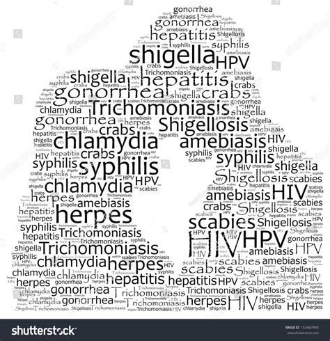 Sexually Transmitted Diseases Word Collage Stock