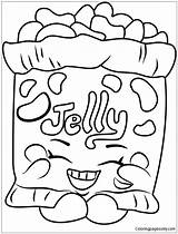 Coloring Pages Jelly Shopkins Shopkin Kids Color Online Candy sketch template