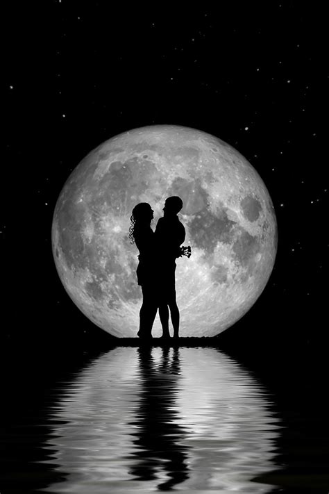 couple  love moon royalty  stock illustration image