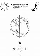 Earth Night Rotation Causes Coloring Pages Color Earths Printable 39s Getcolorings Subject Science Getdrawings Grade sketch template