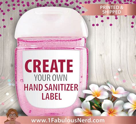 custom designed hand sanitizer labels set   labels etsy