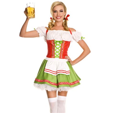 sexy halloween miss maid costume dirndl oktoberfest german beer girls