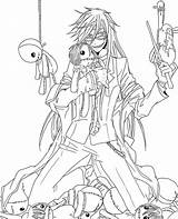 Lineart Grell Ciel Sweetlittlevampire Sutcliffe Phantomhive Bayonetta Kuroshitsuji Michaelis Sutcliff Wonder Xcolorings sketch template