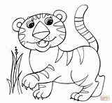 Tiger Baby Coloring Pages Animals Cute Coloriage Leopard Drawing Ausmalbilder Cubs Animaux sketch template