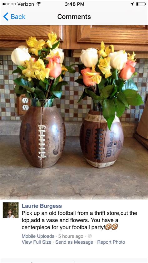 football centerpiece i am going to do this but instead of