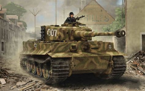 photo tanks german tiger  late production painting art