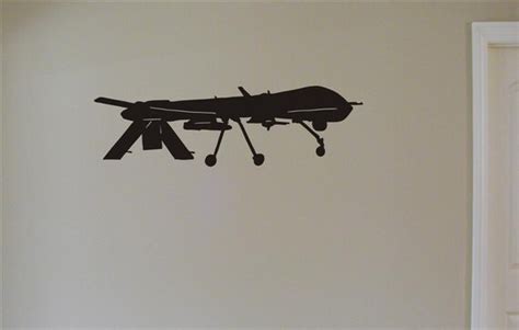 predator drone vinyl wall graphic decal  mojographics  etsy