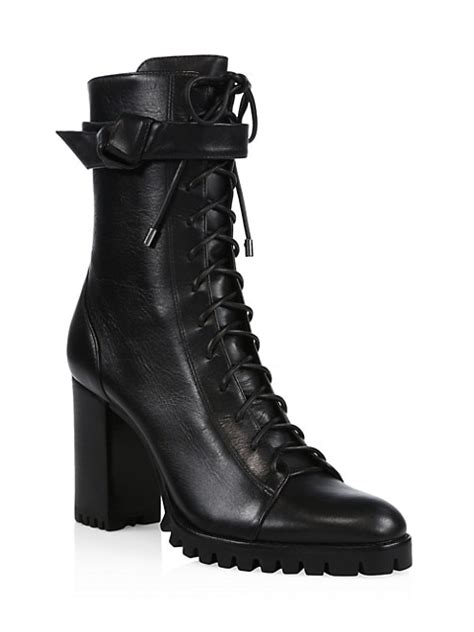 shop alexandre birman evelyn block heel leather combat boots saks
