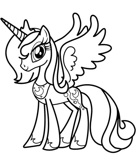pony unicorn coloring page