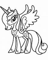 Pony Little Coloring Unicorn Print Princess Celestia Pages Wings Cartoon Printable Topcoloringpages Fancy Sheet sketch template