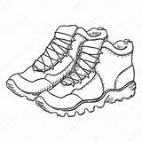 Hiking Boots Drawing Boot Sketch Front Vector Getdrawings Extreme Illustration Stock Drawings sketch template