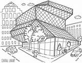 Seattle Coloring Library Pages Central Book Rem Books Printable Koolhaas sketch template