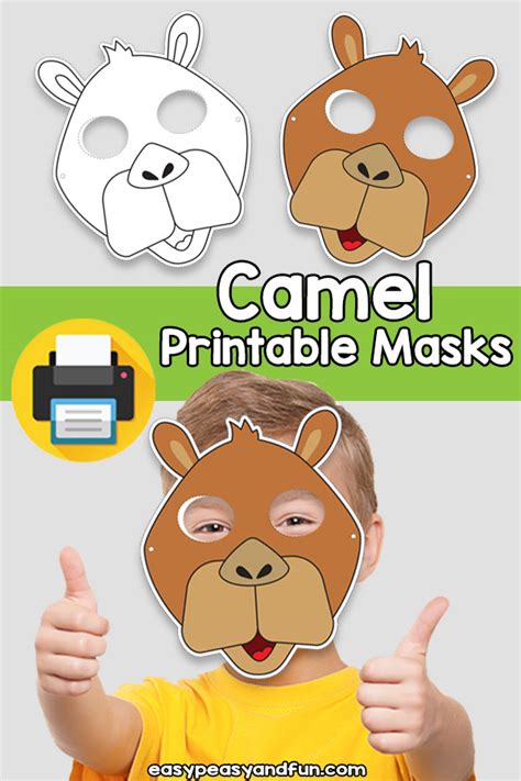 printable camel mask template easy peasy  fun membership