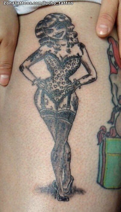 Tatuaje De Pin Ups Chicas Muslo