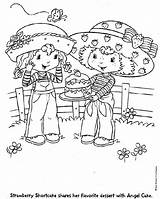 Coloring Strawberry Shortcake Pages Vintage Printable Popular Library Clipart sketch template