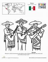 Coloring Mariachi Worksheets Pages Hispanic Heritage Charro Spanish Month Mexican Worksheet Music Education Second Geography Colouring Read Grade Thinking Fiesta sketch template