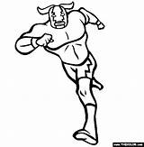 Coloring Pages Bret Hart Wwe Bull Run Thecolor Template sketch template