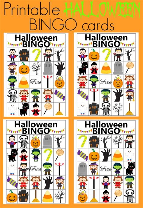 halloween bingo  printable halloween blog hop  thrifty ideas