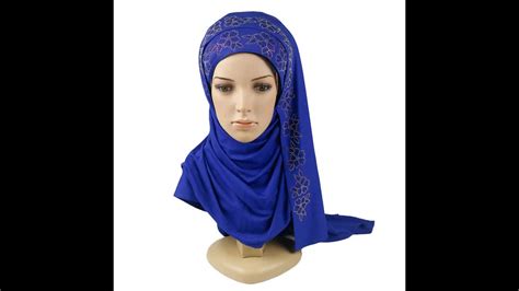 2017 hot selling stretch jersey cotton muslim hijab with