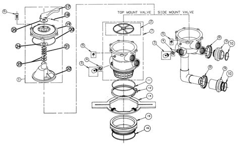 pentair   side mount multi port valve triton ii