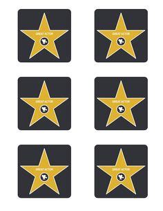 blank hollywood star template google search parties   star