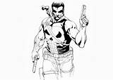 Wolverine Superheroes sketch template
