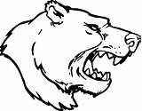 Bear Head Drawing Grizzly Outline Polar Face Angry Cartoon Tattoo Side Silhouette Draw Easy Drawings Clipart Template Sketch Pencil Tribal sketch template