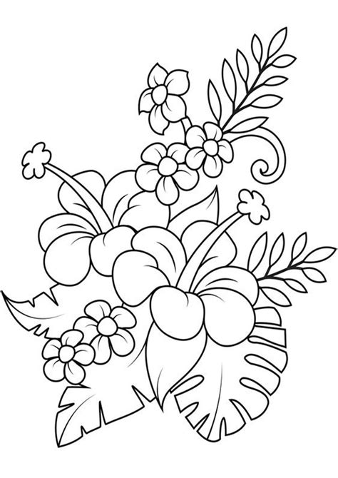easy  print flower coloring pages flower coloring pages