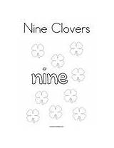 Clovers Nine Coloring Change Template sketch template