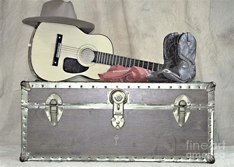 cowboys trunk treasures photograph  sherry hallemeier fine art