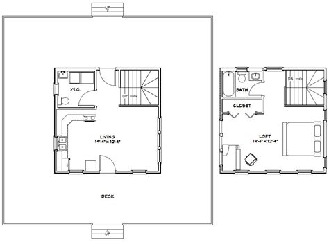 20x20 Cabin Floor Plans With Loft Pin On Dream Homes