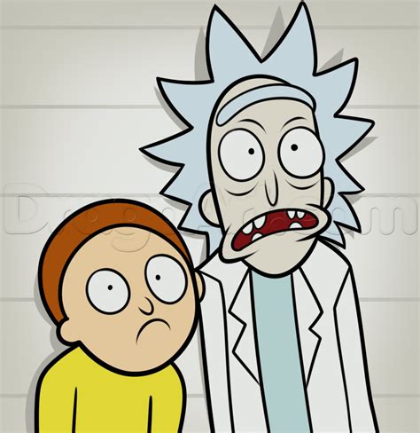 How To Draw Rick And Morty Step By Step Cartoon Network