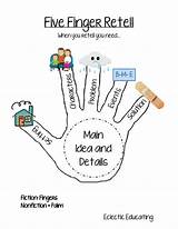 Retell Finger Five Retelling Reading Pdf Story Kindergarten Comprehension Teaching Fingers Google Anchor Writing Main Strategies First Graphic Glove Activities sketch template