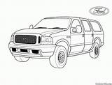 Jeep Coloring Pages Ford Excursion Oversized Colorkid Colouring Jeeps Print Car sketch template