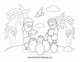 Oil Elisha Coloring Jars Pages Bible sketch template