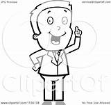 Businessman Clipart Cartoon Expressing Idea Coloring Cory Thoman Outlined Vector Regarding Notes sketch template