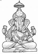 Ganesh Ganesha Coloriage Chaturthi Visiter Kripalu 4to40 sketch template
