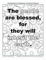 Beatitudes Blessed Gentleness Peacemakers Printables Sundayschoolzone sketch template