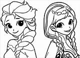 Anna Frozen Drawing Elsa Coloring sketch template