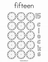 Coloring Fifteen Number Twistynoodle Color Clocks Noodle Worksheets Built California Usa Pages Printable sketch template