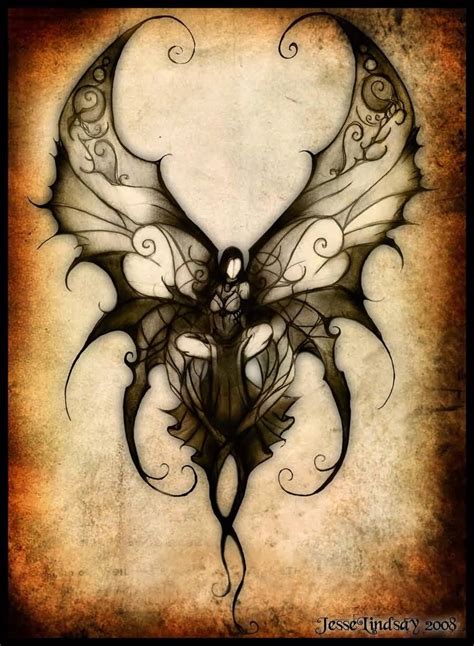 attractive fairy on half moon tattoo design