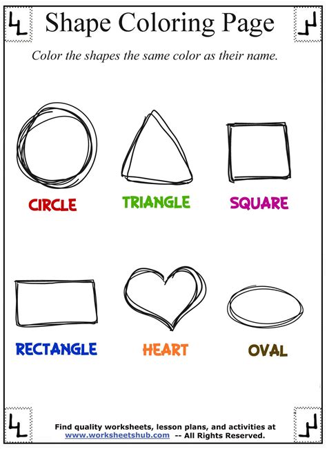 coloring shapes  shape coloring pages shape worksheets