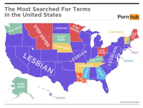 pornhub reveals state by state its most popular search terms among u s users geekwire