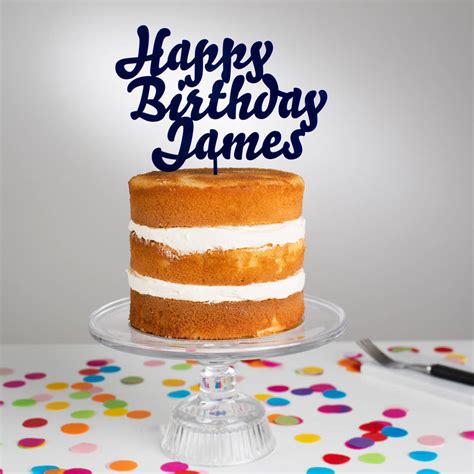 personalised happy birthday cake topper  twenty  notonthehighstreetcom