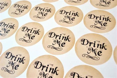 drink me stickers alice in wonderland by theredstardesigns on etsy 6