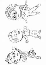 Pj Masks Coloring Pages Amaya Greg Saha Kids Fun sketch template